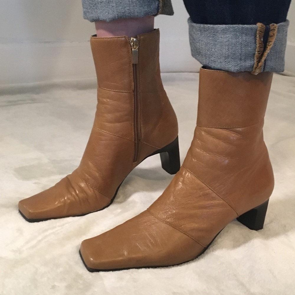 Pointed Square Toed Ankle Boots